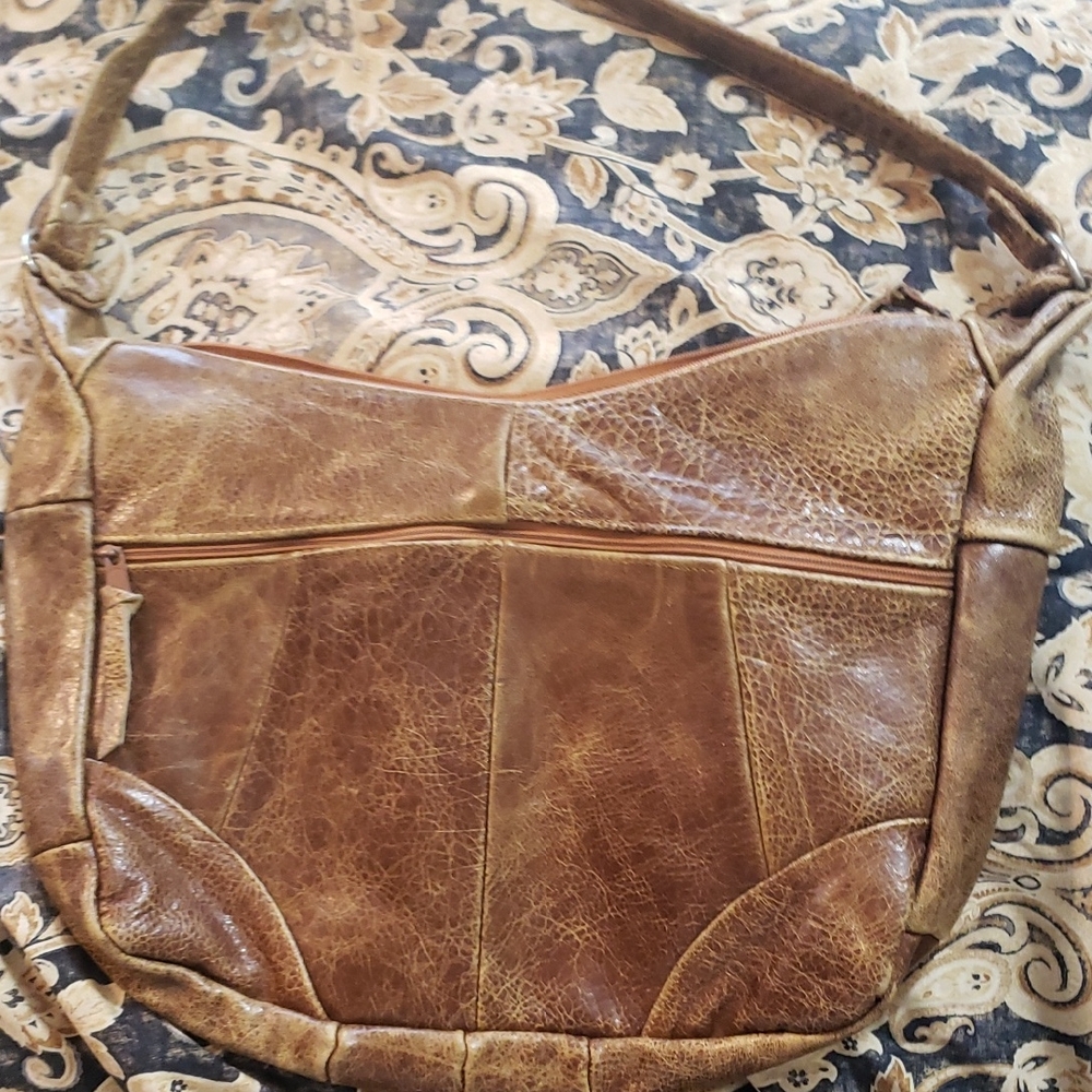 Brown Genuine Leather Shoulder Bag #170